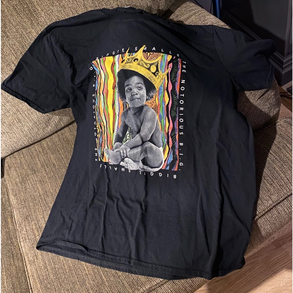 BIG biggie smalls notorious big black tee shirt xl